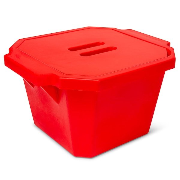 Globe Scientific Ice Bucket With Cover, 4.5 Liter, Red 455015R - main